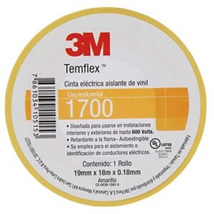 CINTA AISLANTE 3M 1700 COLOR AMARILLO