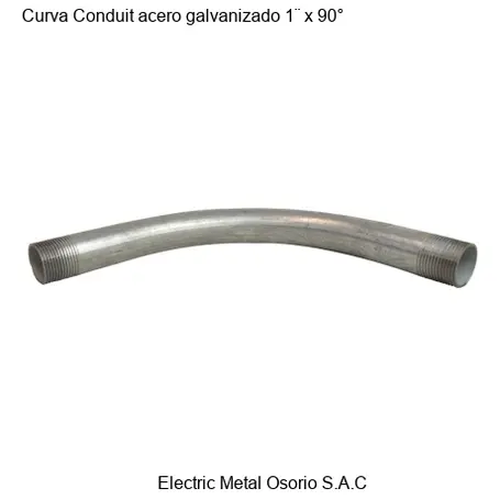 Curva Conduit acero galvanizado 1¨ x 90°