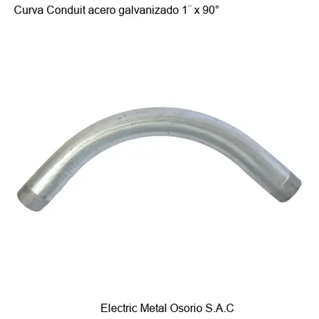 Curva Conduit acero galvanizado 1¨ x 90°