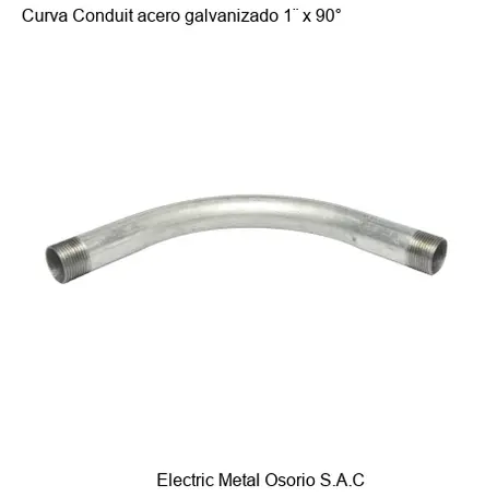 Curva Conduit acero galvanizado 1¨ x 90°