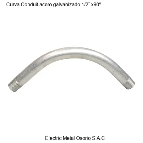 Curva Conduit acero galvanizado 1/2¨ x90º