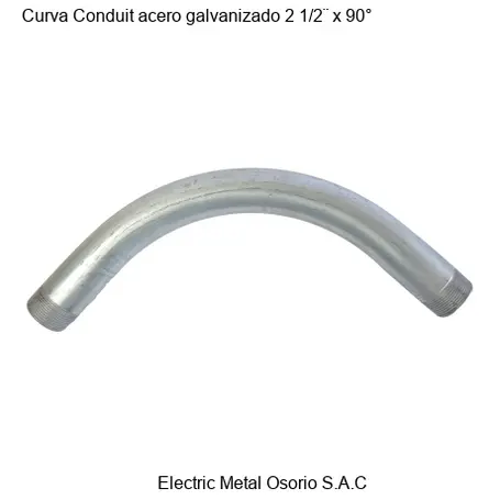 Curva Conduit acero galvanizado 2 1/2¨ x 90°