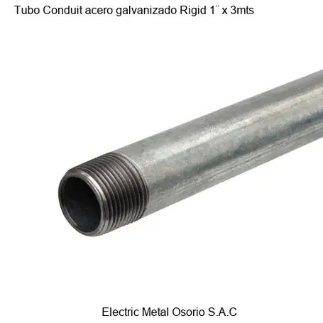 Tubo Conduit acero galvanizado Rigid 1¨ x 3mts