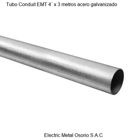 Tubo Conduit EMT 4¨ x 3 metros acero galvanizado